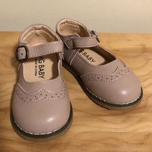 Blush Pink Crepe Sole Mary Jane Shoes NWOT